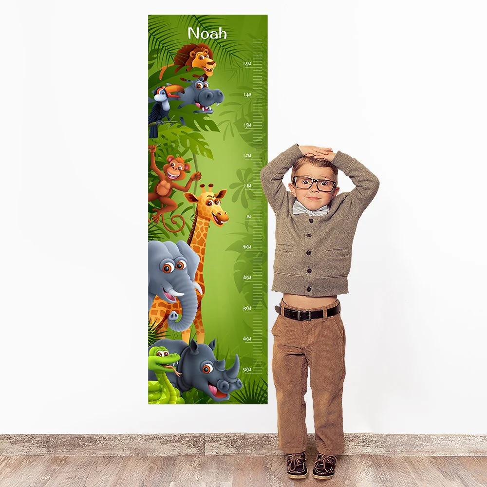 Cute Dinosaur Wall Decal Height Chart