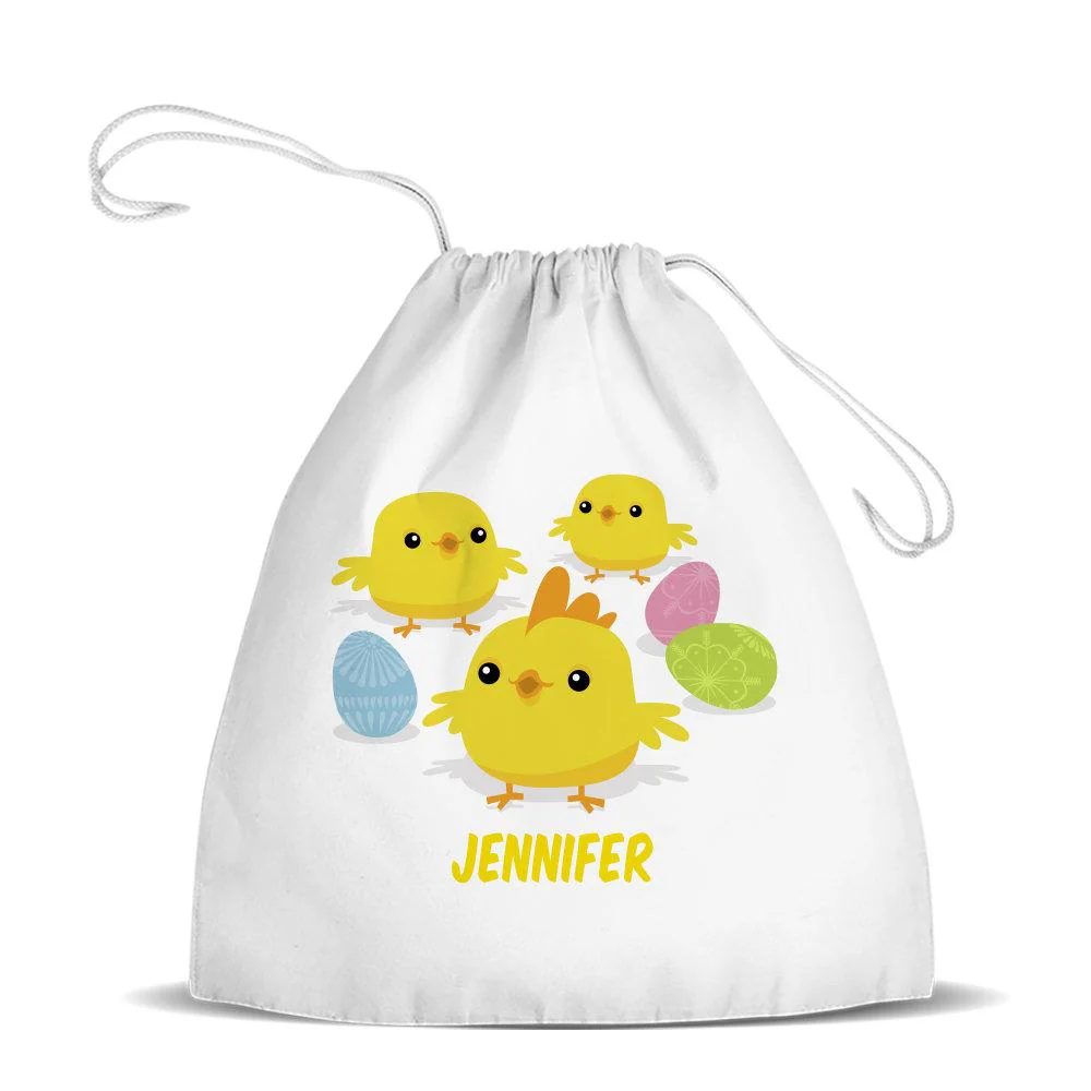 Easter Chicks Premium Drawstring Bag