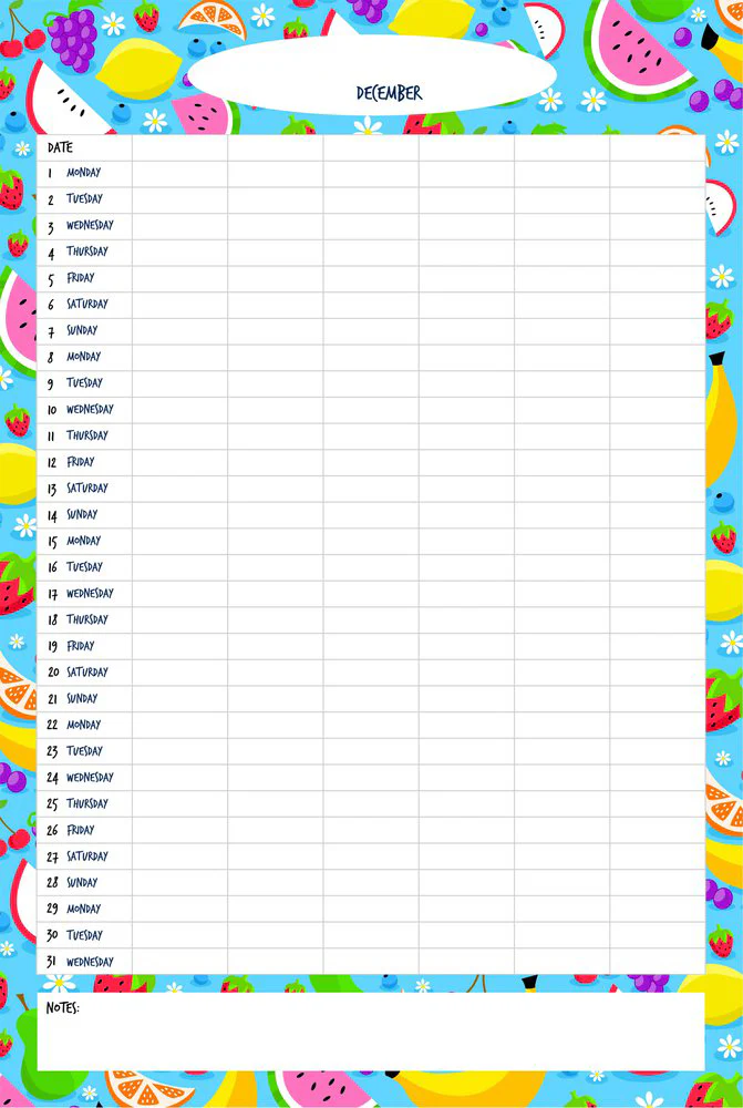 Fruity A3 Family Planner - Image 2