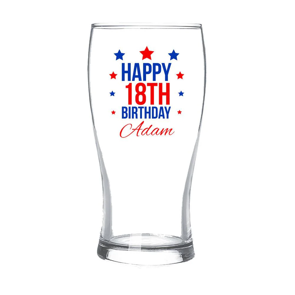 Happy Birthday Standard Beer Glass