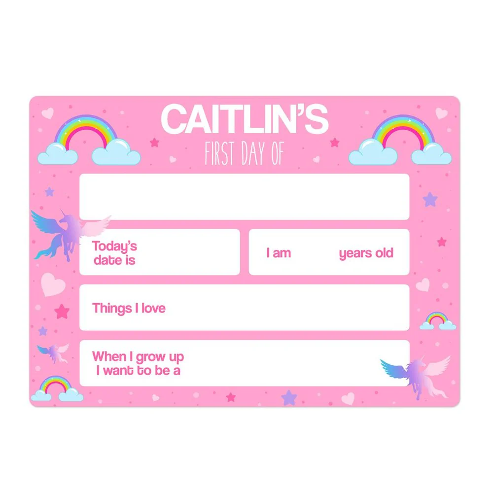 Large Rainbow First Day Sign