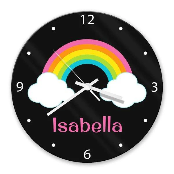 Rainbow Glass Clock