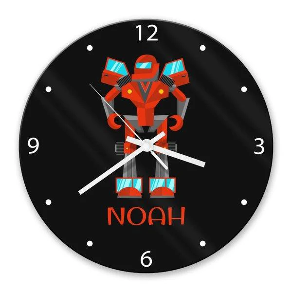 Robot Glass Clock