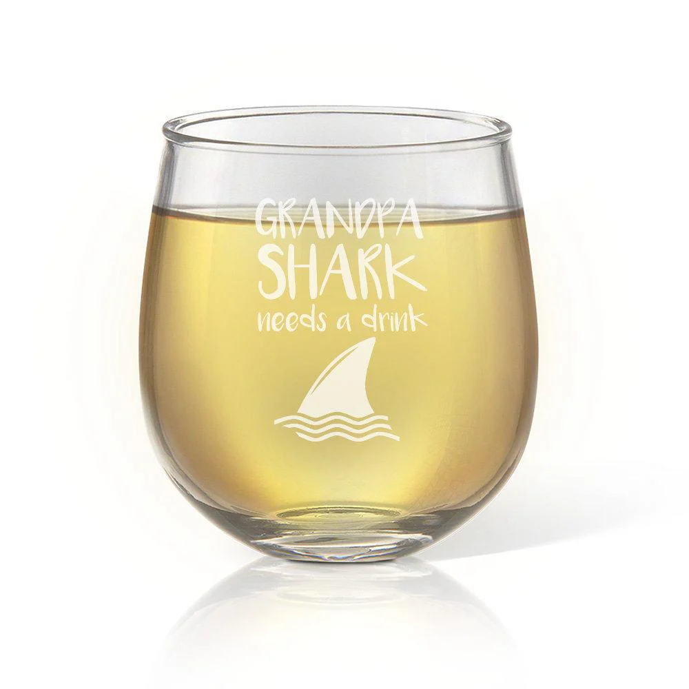 Shark Stemless Wine Glass