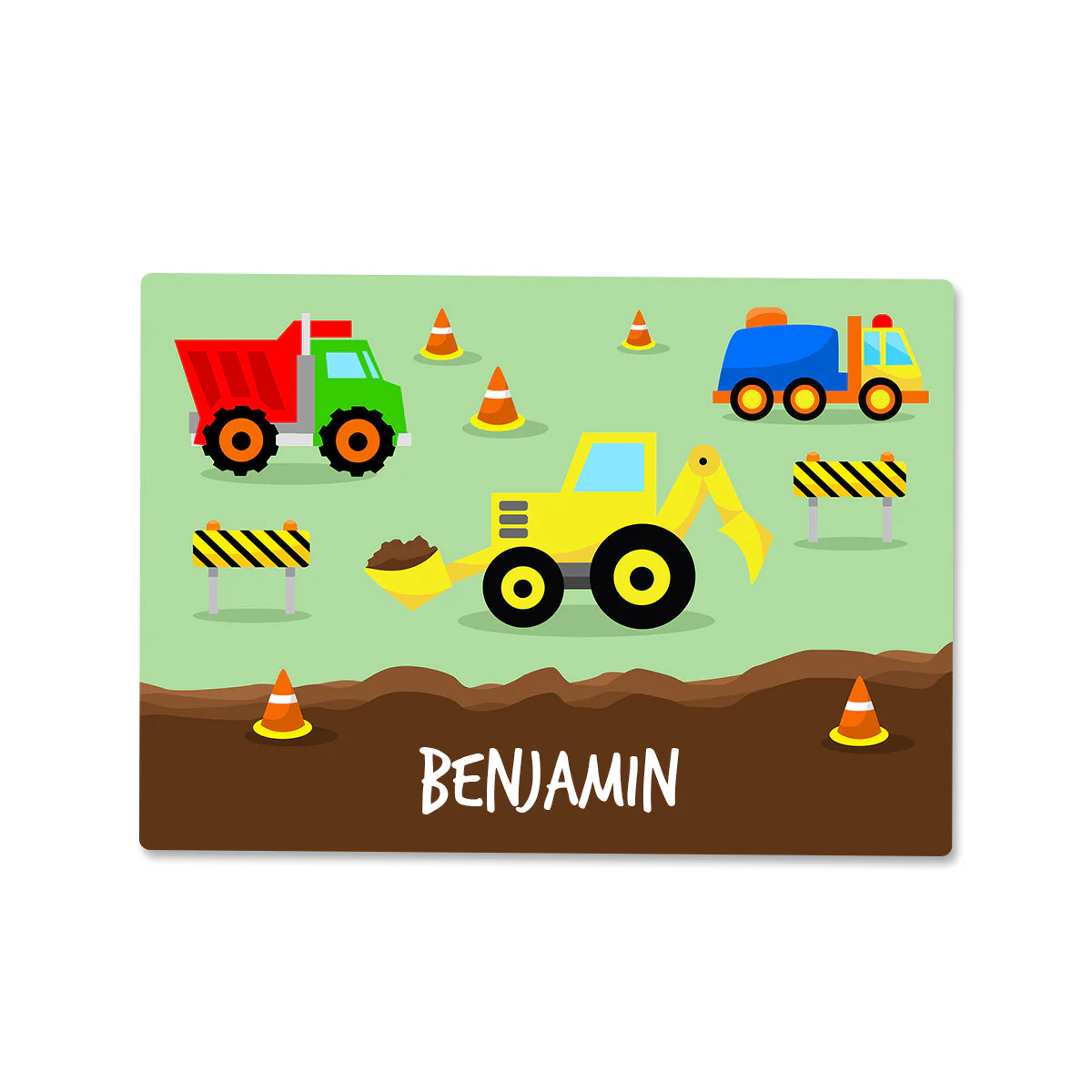 Small Construction Wipe Clean Placemat