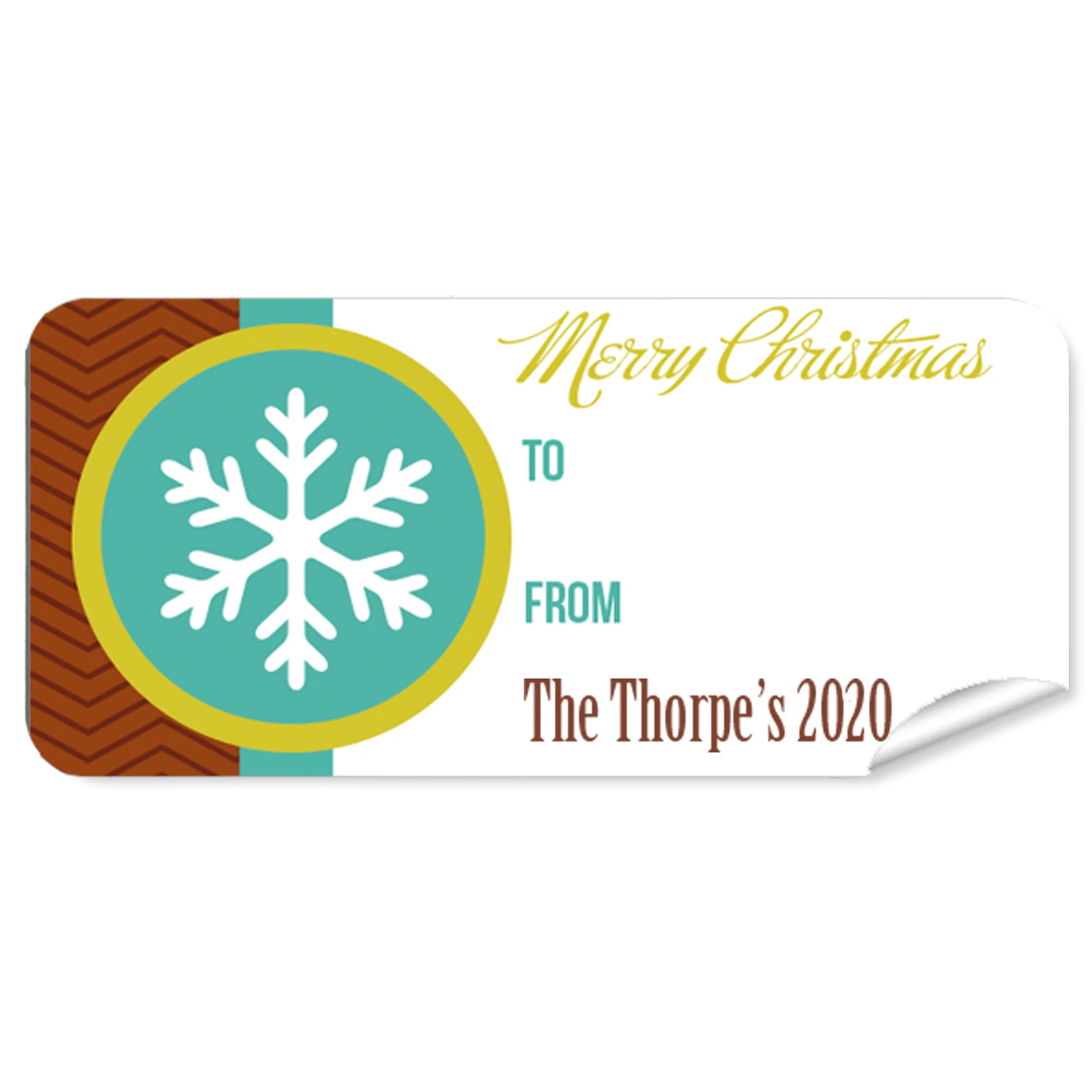 Snow Flake 27pk Labels Christmas