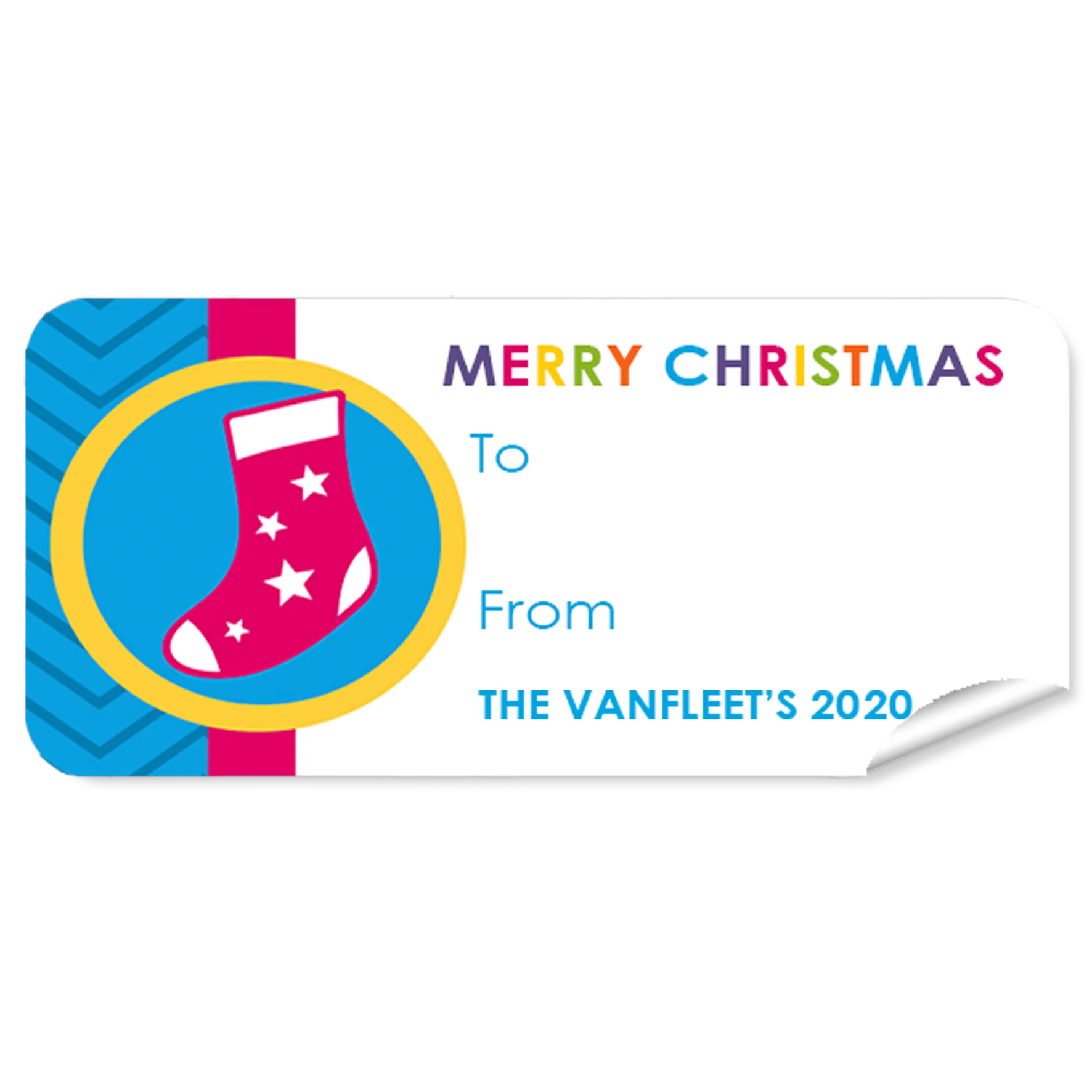 Stocking 27pk Labels Christmas